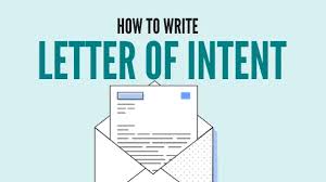 how to write a letter of intent with