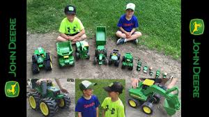 playing with john deere tractor toys