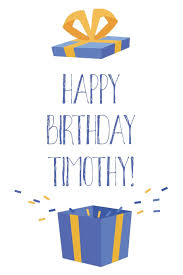 Happy Birthday Timothy Cool Personalized First Name Timothy