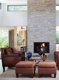 Living Room Decor Cozy Two Sided Fireplace