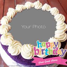 birthday cake with name and photo