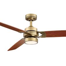 Westinghouse lighting 7785000 three led cluster ceiling fan light kit, oil rubbed bronze finish with frosted ribbed glass. Fifth And Main Lighting Alexis 52 In Led Aged Brass Ceiling Fan Wl 2415agb The Home Depot Brass Ceiling Fan Ceiling Fan With Light Ceiling Fan