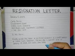 how to write a resignation letter step