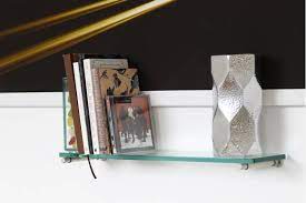 Custom Glass Reception Shelves