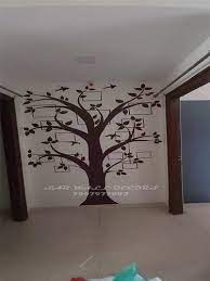family tree wall painting with birds
