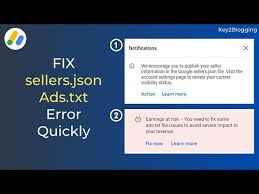 how to fix google sellers json file