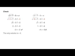 Algebra 2 6 5 Solving Square Root