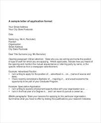 All letter of application samples are generally of the formal type and they follow some predefined format which applies to most types of application letters. 32 Job Application Letter Samples Free Premium Templates