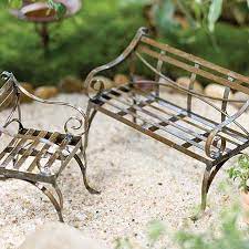 Miniature Fairy Garden Bench Fairy