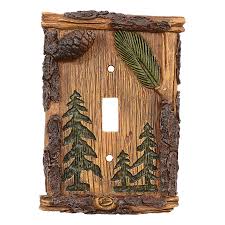 Rustic Light Switch Covers Pinecone Tree Single Switch Cover