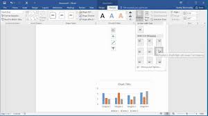 How To Change Position Of A Chart In A Document In Word 2016