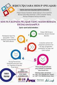 Aplikasi bantuan sara hidup ialah aplikasi alternatif yang membantu rakyat malaysia untuk mengetahui dengan lebih lanjut info berkaitan bantuan sara. Bantuan Sara Hidup Kepada Pelajar Usmkk Yang Berada Di Kampus Semester 1 Sa 2020 2021 Permohonan Dibuka 16 12 2020 Permohonan Ditutup 31 12 2020 Borang Permohonan Disediakan Di Pusat Islam Majlis Perwakilan Pelajar Kampus Kesihatan