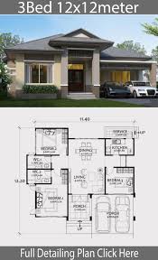 We have lots of photos and many styles to choose from. Home Design Plan 12x12m With 3 Bedrooms Home Design With Plansearch House Construction Plan Home Design Floor Plans Bungalow Floor Plans
