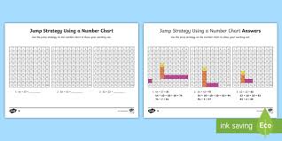 Differentiated Jump Strategy Using A Number Chart Worksheet