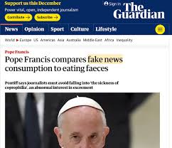 Max Roser on Twitter: &quot;Pope Francis criticized the media&#39;s focus on  negative events in pretty harsh language – he warned journalists to “not  fall prey to the sickness of coprophilia, which is