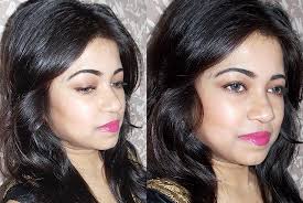 soft eye makeup with pink lips makeup look