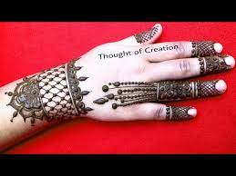 new stylish jewellery mehndi design