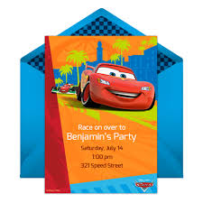 Cars Party Online Invitation Disney Family