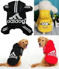Details About Puppy Small Large Pet Dog Cat Adidog Clothes Jacket Hoody Shirt Sweater Jumpsuit