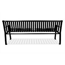 6 Steel Strap Bench With Straight Back