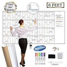 large reusable dry erase yearly