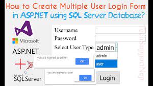 create multi user login form in asp net
