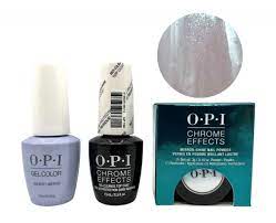 opi chrome effects gel nail polish blue