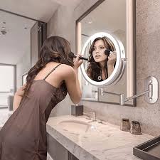 led lighted wall mounted makeup mirror