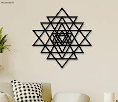 geometric triangle wall art hanging