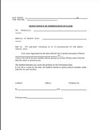 free 6 30 day eviction notice forms in pdf