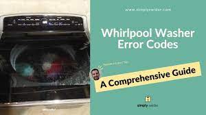 error codes in whirlpool washers