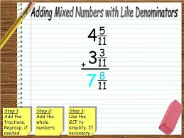 subtracting fractionixed numbers