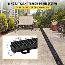 vevor trench drain system 5 7 x 3 1 x