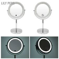 lily pers led light makeup mirror round