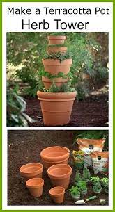 Diy Terracotta Herb Tower Container