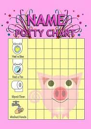 Pink Pig Toilet Potty Training Reward Chart Free Stickers