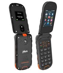 plum ram plus unlocked flip phone 4g volte rugged sim card sd talk a month unlimited plan orange
