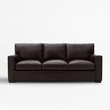 Modern design with wide track arms for extra comfort. Axis Leather Queen Sleeper Sofa With Air Mattress Crate And Barrel