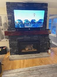 Faux Stone Electric Fireplace And Tv