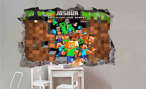 Personalised Minecraft Wall Stickers