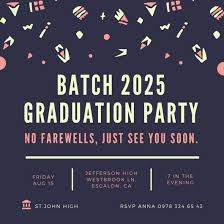 Farewell Party Poster Template Graduation Party Invitation Flyer