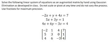 Equations As An Augmented Matrix