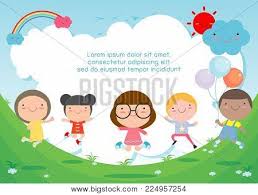 Kids Jumping On Vector Photo Free Trial Bigstock