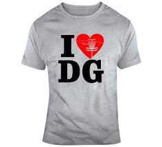 I Heart D G T Shirt I Love Disc Golf Tee Disc Golfer Fanatic Shirt