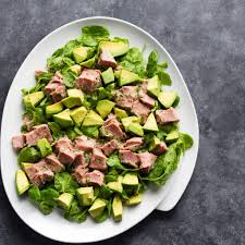 tuna avocado with caesar dressing