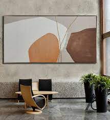 Large Brown Minimalist Abstract