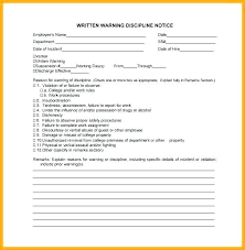 Employee Write Up Template New Warning Notice Form Awesome