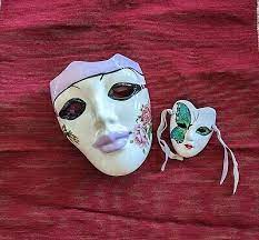 Ceramic Masquerade Masks Wall Hanging