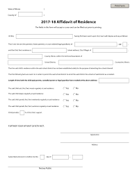 affidavit of residence form 9