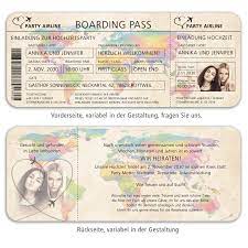 Zusätzlich schmückt ein schicker anhänger an einem. Einladungskarten Hochzeit Boarding Pass 1001karte De